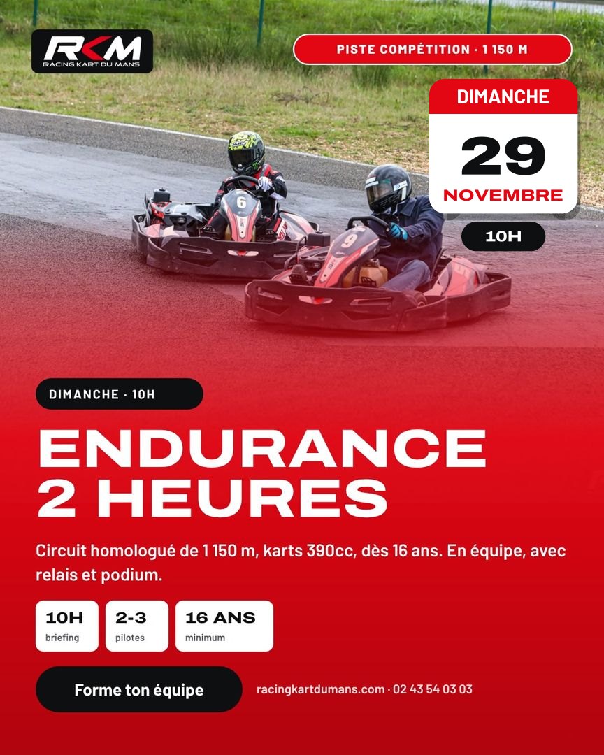Endurance 2H · Piste compétition